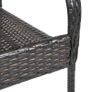 Stackable Outdoor Chairs 2 pcs Poly Rattan Brown Image 5