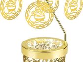Rotating Candle Holders Christmas Candlestick Holders with Santa Design Metal Tea Light for Home Wedding Parties Decor