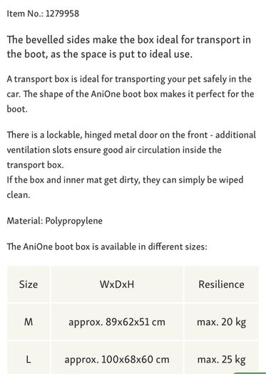 Dog Crate /Box