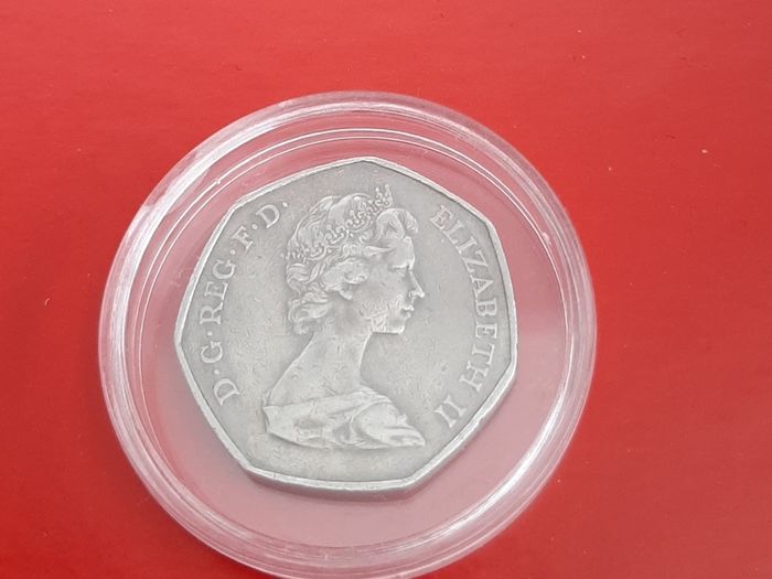 50p coin in case