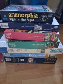 Job Lot Bundle of 7 Jigsaw Puzzles (1000 & 2000 Pieces) - Ravensburger, Clementoni