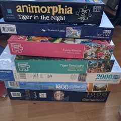 Job Lot Bundle of 7 Jigsaw Puzzles (1000 & 2000 Pieces) - Ravensburger, Clementoni