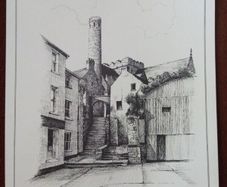 Vintage Kilkenny St. Canice's Steps print by Paraic Doyle limited edition