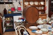 Vintage Barrel-Style Mini Bar Cabinet