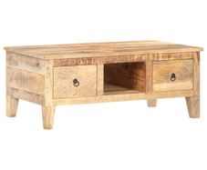 Coffee Table 100x55x40 cm Rough Mango Wood