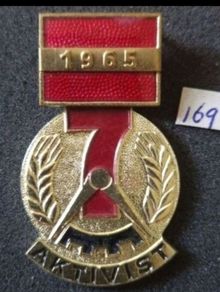 East german, 1965 , 7year activist award ,DDR, communist, ,,(169)