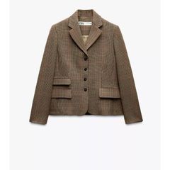 Zara check blazer Brand New