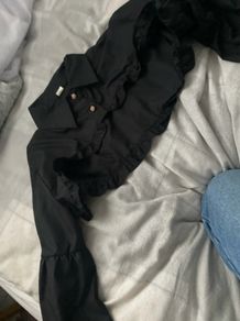 Black shoulder top
