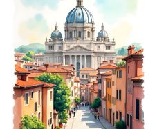 Rome Wall Art Print, Travel Poster
