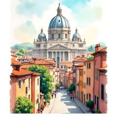 Rome Wall Art Print, Travel Poster