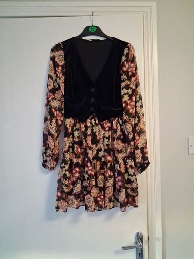 zara multi coloured dress