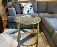 Round Glass Side/Coffee table
