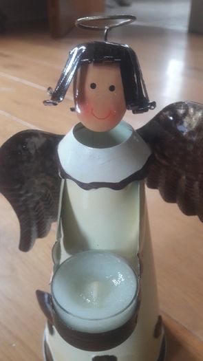 Pair of delightful Christmas Angel tealight holders