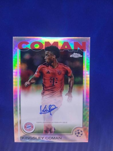 2024-25 Topps Chrome UEFA Kingsley Coman Auto FC Bayern Munich