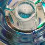 Tree of Life Blue Venetian Glass Bud Vase - Handmade in Italy, Colorful Murano Glass Vase Image 5