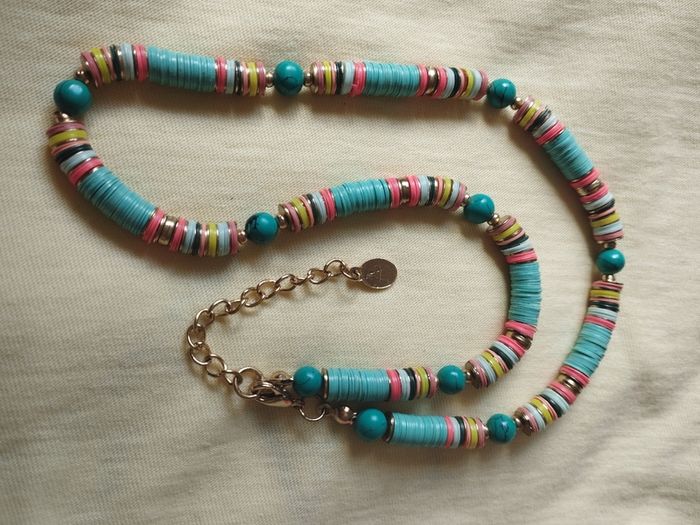 A vibrant necklace.