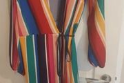 BNWT Colourful Midi Wrap Dress