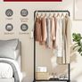 Clothes Rail - Movable Clothes Rack with Bottom Shoes Shelf, Heavy-Duty Clothing Rail for Hanging Clothes, Coats, Dresses, Clothes Rail for Bedroom, Closet, Laundry (Black, Image 5