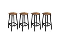 main image for ad SALE Bar Stool Set of 4  bar stool, set of 4 bar stool, kitchen chairs with steel frame, barstools  height 65 cm, round, easy assembly, industrial design, vintage brown-black L