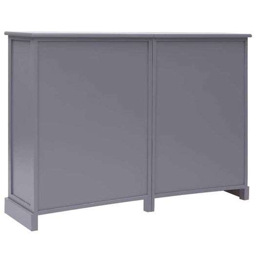 Sideboard with 10 Drawers Grey 113x30x79 cm Wood