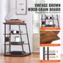 4-Tier AV Media Stand with Power Strips, Corner TV Stand with LED Lights, Height Adjustable Image 6