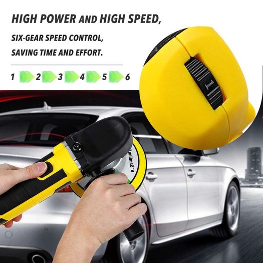 220V-230V Dual Action Car Polisher DA Car Polishing Machine Electric Random Orbit Adjustable Speed Waxer Buffer Machine