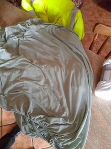 Green double bed sheet