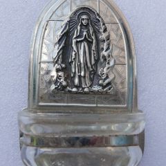 Vintage Holy Water Font - The Miraculous Medal
