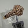 Diamond 9K (375) Rose Gold SGL Certified Pink Diamond Cluster Ring. Image 10