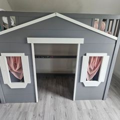 Kids playhouse bunk bed