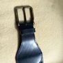 Leather Belt Vintage With Embossed Velvet Overlay Black Image 4