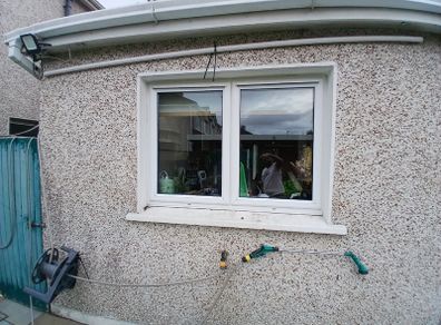 PVC window,oak door,mirror,porch