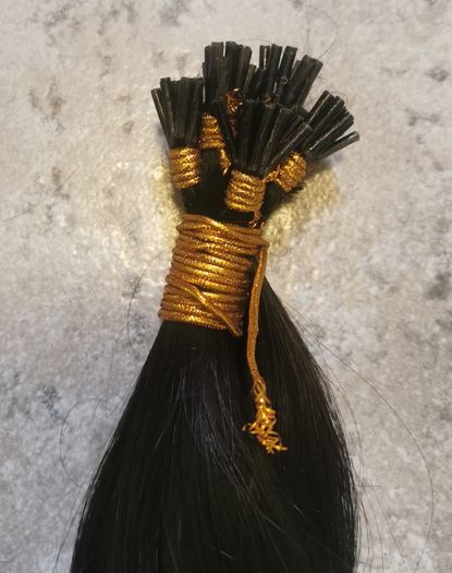 I-tip European hair extensions 1B