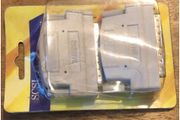 2x SCSI Terminators - Passive &amp; Active - features two screw latches, a 50-pin SCSI connector