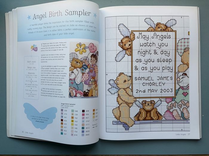 Cross Stitch Angels - 30 Designs Pattern Craft Book Hobby Embroidery