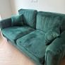 Green velvet sofa Image 5