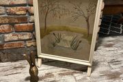 vintage fire screen