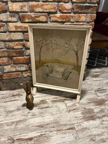 vintage fire screen