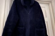 Navy Fleece Bed Jacket