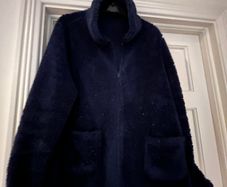 Navy Fleece Bed Jacket