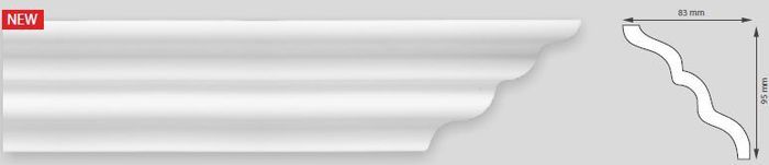 Ceiling Coving, Moulding Polystyrene  for 2 metres length.