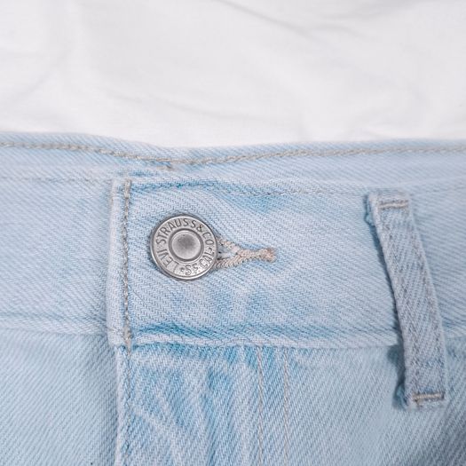 Levi's Light Wash Blue Denim Pleated Featherweight Mini Skirt 12UK/40EU