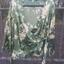 Olive green floral wrap around top (free post) Image 9