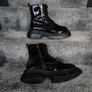 Black Shinny leather funky ankle boots, size 40 Image 3