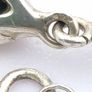 Vintage 925 Sterling Silver & Natural Green Amber Necklace Image 4