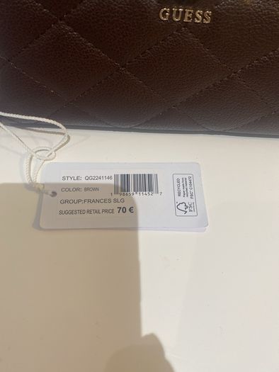 New GUESS Large Zipped Wristlet Purse/Wallet