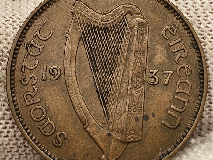 Ireland 1937 1/4d Farthing Coin