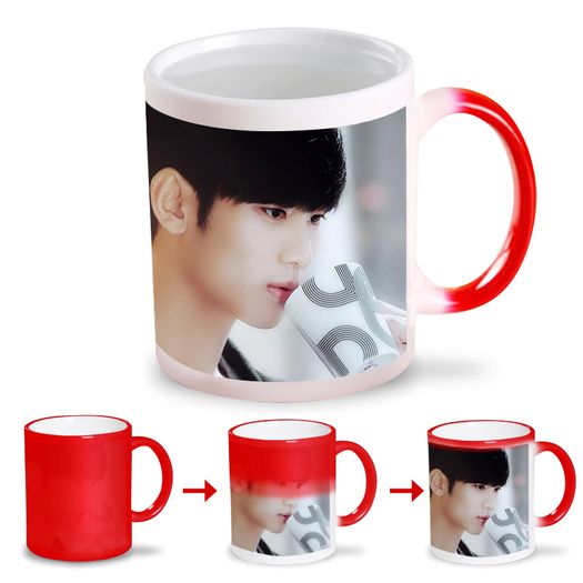 Personalised photo Colour Changing Red Mug with your photo or image in Red