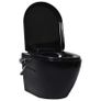 Wall Hung Rimless Toilet with Concealed Cistern Ceramic Black Image 3