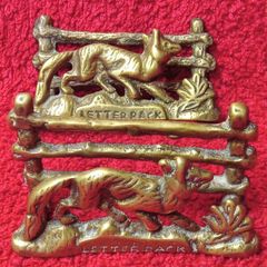 Vintage  Brass Letter Rack  x 2